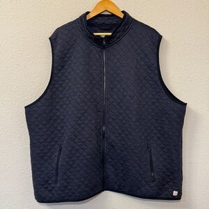 Marine Layer Men's Navy Heather Corbet Full Zip Vest Size Size XXXL